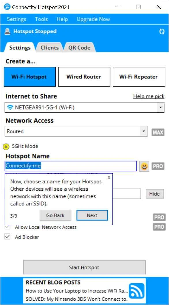 Connectify Hotspot — لقطة شاشة 3